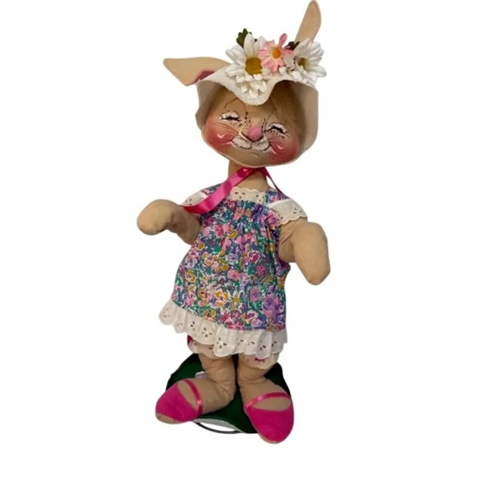 Vintage Annalee 1976 Extra Tall Bunny Rabbit in Pink 22"